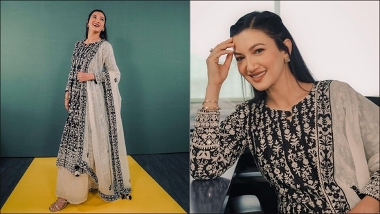 Gauahar Khan looks breathtaking in <span class='webrupee'>?</span>43k chanderi kalidaar kurta, sharara(Instagram/gauaharkhan)