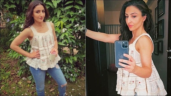 Soha Ali Khan rocks one of the hottest fashion trends in <span class='webrupee'>₹</span>10k boho chic top