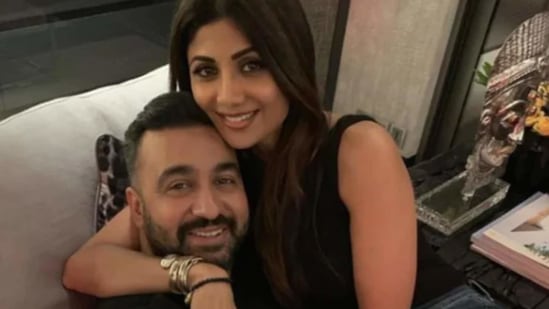 Shilpa Shetty with husband Raj Kundra.