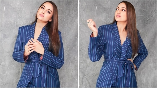 Sonakshi Sinha turns boss babe look comfy by pairing chic pantsuit with sneakers(Instagram/@aslisona)