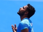 Tokyo 2020 Olympics - Hockey - Men - Semifinal - India v Belgium - Oi Hockey Stadium, Tokyo, Japan - August 3, 2021. Harmanpreet Singh of India celebrates after scoring. REUTERS/Amr Abdallah Dalsh(REUTERS)