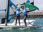 Olympics: Brazil take women's 49er gold as winds pick up.