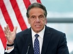New York Governor Andrew Cuomo gives a press conference in the Manhattan borough of New York City.