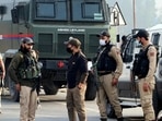 Jammu and Kashmir Police stand guard at an encounter site, in Kulgam.(ANI File Photo) Jammu and Kashmir Police stand guard at an encounter site, in Kulgam.(ANI File Photo)