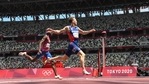 Norway's Karsten Warholm (R) crosses the finish line to win and break the world record ahead of second-placed USA's Rai Benjamin in the men's 400m hurdles final at the Tokyo 2020 Olympic Games(AFP) Norway's Karsten Warholm (R) crosses the finish line to win and break the world record ahead of second-placed USA's Rai Benjamin in the men's 400m hurdles final at the Tokyo 2020 Olympic Games(AFP)