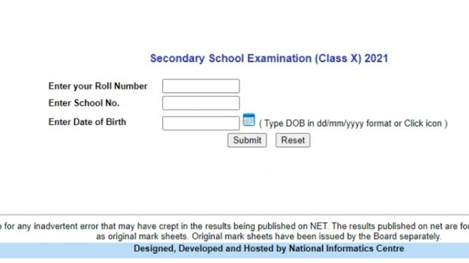 CBSE 10th Result 2021 Live: CBSE result declared at cbseresults.nic.in