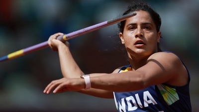 Women's Javelin Throw - Qualification - Olympic Stadium, Tokyo, Japan - August 3, 2021. Annu Rani of India in action (REUTERS)