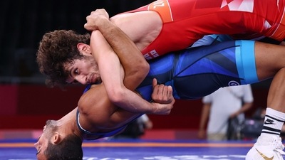 Olympics: Greco-Roman champion Ismael Borrero falls to Ramaz Zoidze in day of upsets (REUTERS)