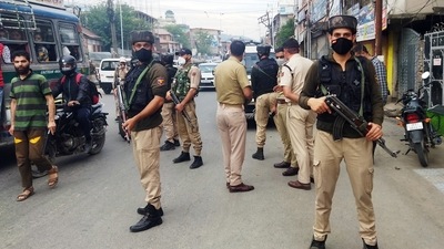 On June 17, an off-duty policeman was shot dead near his house in the old city’s Saidapora area. (ANI Photo) On June 17, an off-duty policeman was shot dead near his house in the old city’s Saidapora area. (ANI Photo)
