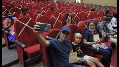 Beneficiaries during a mega vaccination camp at the Indira Gandhi Pratishthan in Lucknow on Tuesday. (Deepak Gupta/HT Photo)