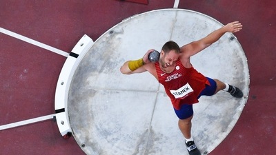 Czech Republic's Tomas Stanek competes in the men's shot put qualification during the Tokyo 2020 Olympic Games at the Olympic Stadium in Tokyo on August 3, 2021. (Photo by Antonin THUILLIER / AFP) (AFP) Czech Republic's Tomas Stanek competes in the men's shot put qualification during the Tokyo 2020 Olympic Games at the Olympic Stadium in Tokyo on August 3, 2021. (Photo by Antonin THUILLIER / AFP) (AFP)