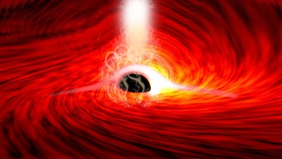 The study, published late last month in the journal Nature, is the first direct observation of light from behind a black hole. (Dan Wilkins) The study, published late last month in the journal Nature, is the first direct observation of light from behind a black hole. (Dan Wilkins)