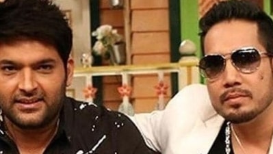 Mika Singh and Kapil Sharma have dinner with Daler Mehndi.