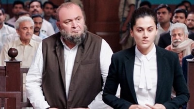 Rishi Kapoor and Taapsee Pannu in a still from Mulk. Rishi Kapoor and Taapsee Pannu in a still from Mulk.