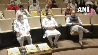 PM Modi at the BJP parliamentary party meeting in New Delhi on Tuesday, August 3. (ANI) PM Modi at the BJP parliamentary party meeting in New Delhi on Tuesday, August 3. (ANI)
