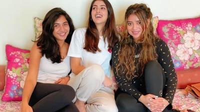 Navya Naveli Nanda with her Aara Health co-founders Ahilya Mehta and Mallika Sahney. Navya Naveli Nanda with her Aara Health co-founders Ahilya Mehta and Mallika Sahney.