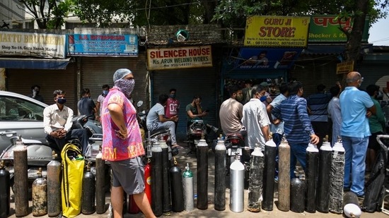 Delhi reported an acute shortage of oxygen in April. (Amal KS/HT PHOTO) Delhi reported an acute shortage of oxygen in April. (Amal KS/HT PHOTO)