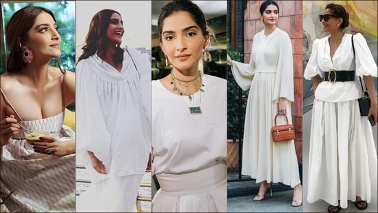 In Pics: Summer fashion cues from Sonam Kapoor Ahuja’s sultry white dresses(Elevate Promotions/Instagram@sonamkapoor)