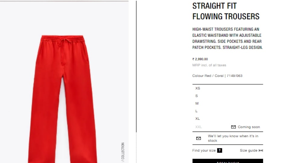 Kareena's straight-fit trousers.(zara.com)