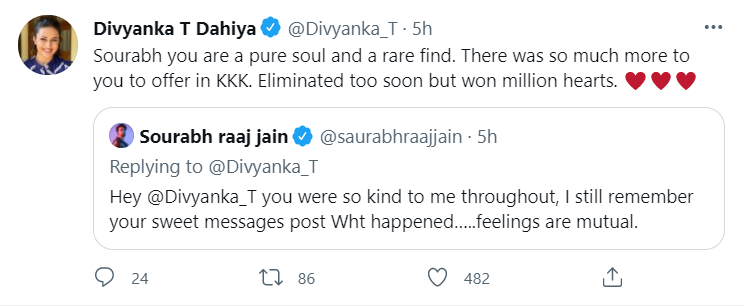 Sourabh Raaj Jain backed Divyanka Tripathi and said that she was always ‘kind’ to him.