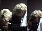 BTS members Jimin and V shower RM with love. BTS members Jimin and V shower RM with love.
