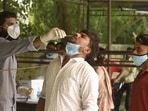 The single-day coronavirus cases in Maharashtra yet again witnessed a spike on Wednesday as 6,126 infections were logged as opposed to Tuesday’s 6,005. (HT Photo)