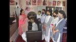 Students attending class at the beauty and wellness lab at Government Model Senior Secondary School, Cemetery Road, Ludhiana. (Gurpreet SIngh/HT)