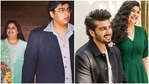 Arjun Kapoor with his late mother Mona Shourie Kapoor and Anshula Kapoor. Arjun Kapoor with his late mother Mona Shourie Kapoor and Anshula Kapoor.
