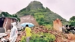 A view of the landslide at Taliye village near Mahad in Maharashtra.(HT File Photo) A view of the landslide at Taliye village near Mahad in Maharashtra.(HT File Photo)