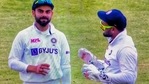 Rishabh Pant talks Virat Kohli into taking a review. (Screengrab) Rishabh Pant talks Virat Kohli into taking a review. (Screengrab)