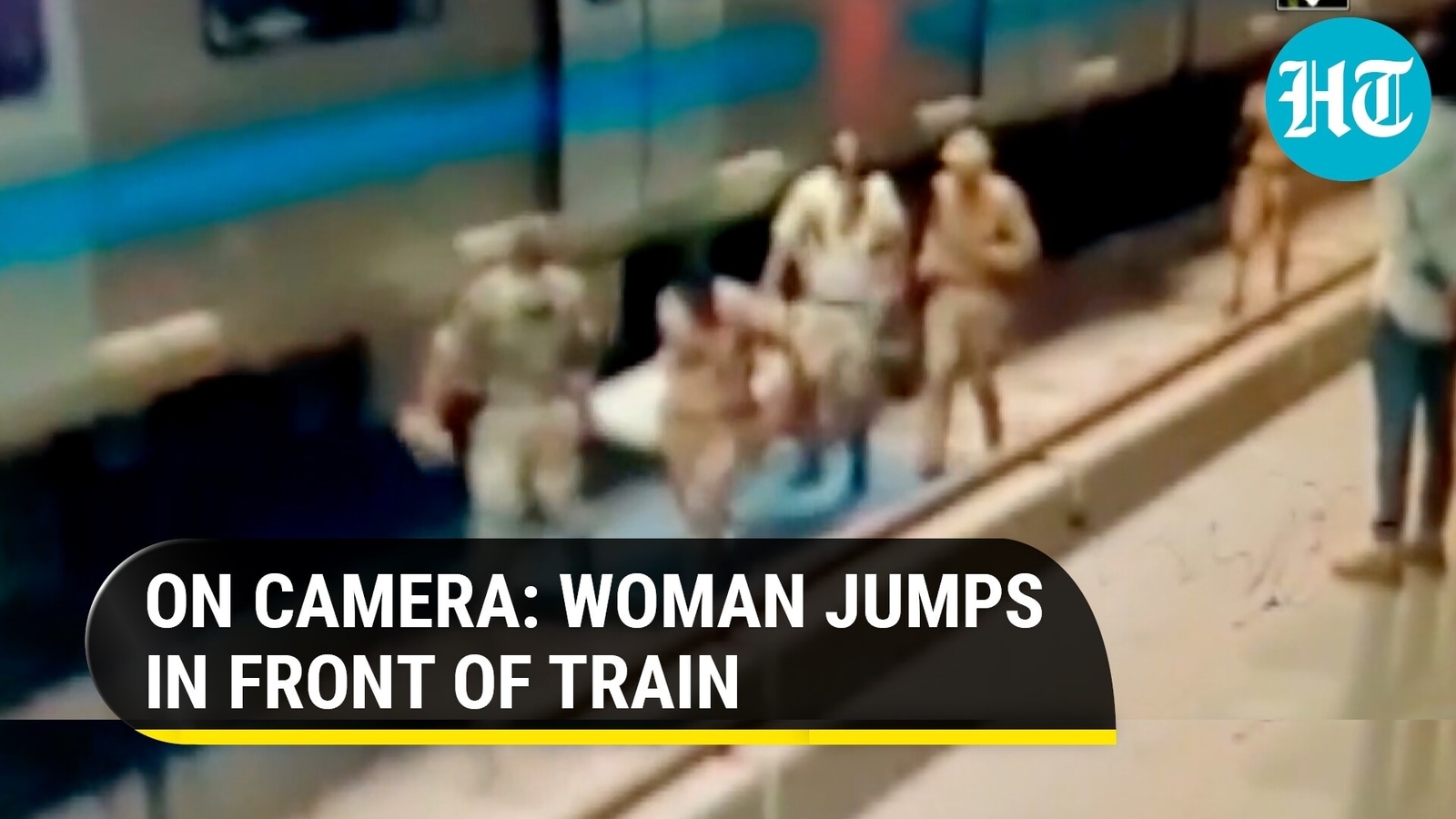 Woman jumps in front of Delhi metro train. Watch what happened next