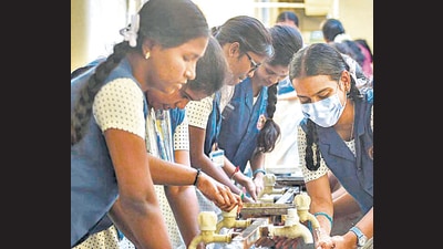Class 12 students at a school in Chennai on March 24, 2020. Tamil Nadu follows a caste-based reservation policy of 69%. (PTI)