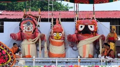 Lord Jagannath, Lord Balabhadra and Devi Subhadra being worshipped in Shree Jagannath Temple in Puri. (ANI File Photo) Lord Jagannath, Lord Balabhadra and Devi Subhadra being worshipped in Shree Jagannath Temple in Puri. (ANI File Photo)