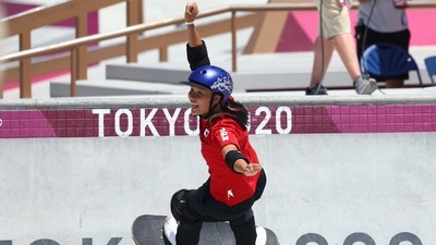 Tokyo 2020: Sakura Yosozumi wins another skateboarding gold for Japan. (REUTERS)