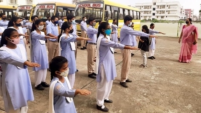 Bihar minister Vijay Kumar Chaudhary said that the classes will be held adhering to strict Covid-19 preventative measures. (Santosh Kumar /Hindustan Times) Bihar minister Vijay Kumar Chaudhary said that the classes will be held adhering to strict Covid-19 preventative measures. (Santosh Kumar /Hindustan Times)