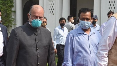 LG Anil Baijal and CM Arvind Kejriwal at the Vidhan Sabha earlier this year. (Raj K Raj/HT PHOTO) (HT_PRINT) LG Anil Baijal and CM Arvind Kejriwal at the Vidhan Sabha earlier this year. (Raj K Raj/HT PHOTO) (HT_PRINT)
