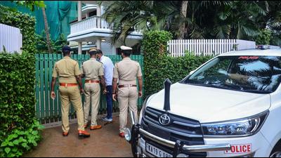 NIA officials from Bangaluru, raiding former MLA BM Idinabba's son B M Pasha's house in connection with an ISIS case, in Mangaluru. (PTI) NIA officials from Bangaluru, raiding former MLA BM Idinabba's son B M Pasha's house in connection with an ISIS case, in Mangaluru. (PTI)