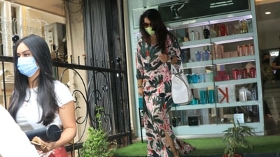 Kajol and Nysa seen stepping out of a salon. Kajol and Nysa seen stepping out of a salon.