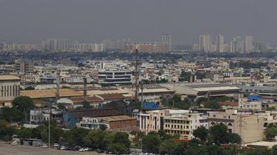 A view of IMT Manesar industrial cluster. (HT Archive) A view of IMT Manesar industrial cluster. (HT Archive)