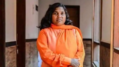 Savitri Bai Phule sat on a dharna in Bahraich in Uttar Pradesh on Wednesday. (File photo)
