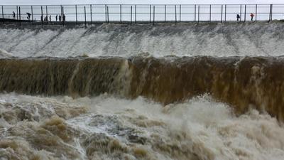 Vihar lake, one of the seven lakes supplying water to Mumbai, overflowed on July 18. (HT FILE)