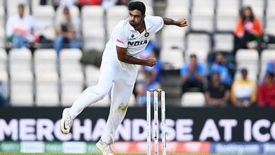 India's R Ashwin bowls during the World Test Championship final. (Getty Images) India's R Ashwin bowls during the World Test Championship final. (Getty Images)