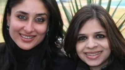 Kareena Kapoor and Saba Ali Khan pose together. Kareena Kapoor and Saba Ali Khan pose together.