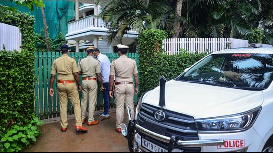 NIA officials from Bangaluru, raiding former MLA BM Idinabba's son B M Pasha's house in connection with an ISIS case, in Mangaluru. (PTI) NIA officials from Bangaluru, raiding former MLA BM Idinabba's son B M Pasha's house in connection with an ISIS case, in Mangaluru. (PTI)
