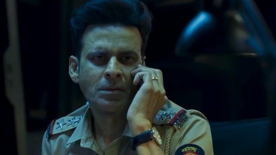 Manoj Bajpayee in a still from his upcoming film Dial 100. Manoj Bajpayee in a still from his upcoming film Dial 100.