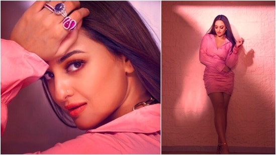 With winged eyes and peachy lips, she accessorised her look with huge stone rings and a bold neckpiece.(Instagram/@aslisona)