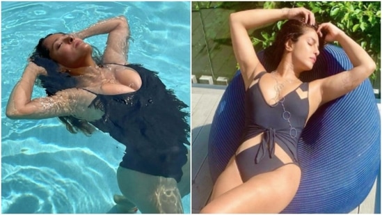 Priyanka Chopra and Salma Hayek strike a similar pose.