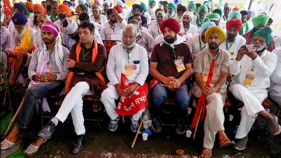 Kisan Sansad being held in Delhi. (PTI)