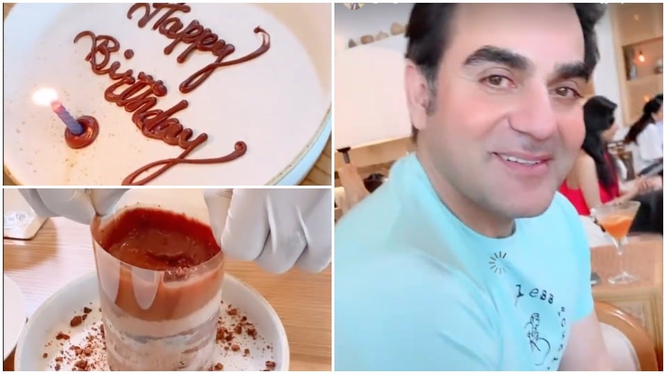 Arbaaz Khan at his birthday lunch. Arbaaz Khan at his birthday lunch.