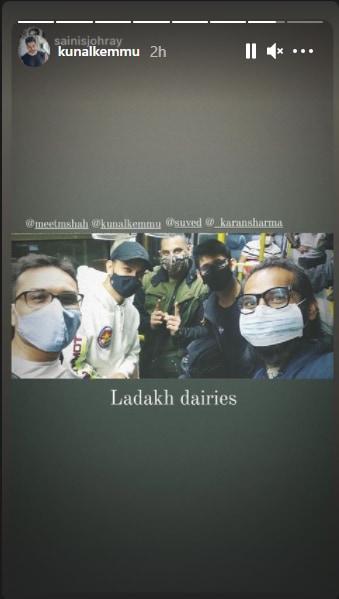 Kunal Kemmu shared a post as he travelled to the union territory.